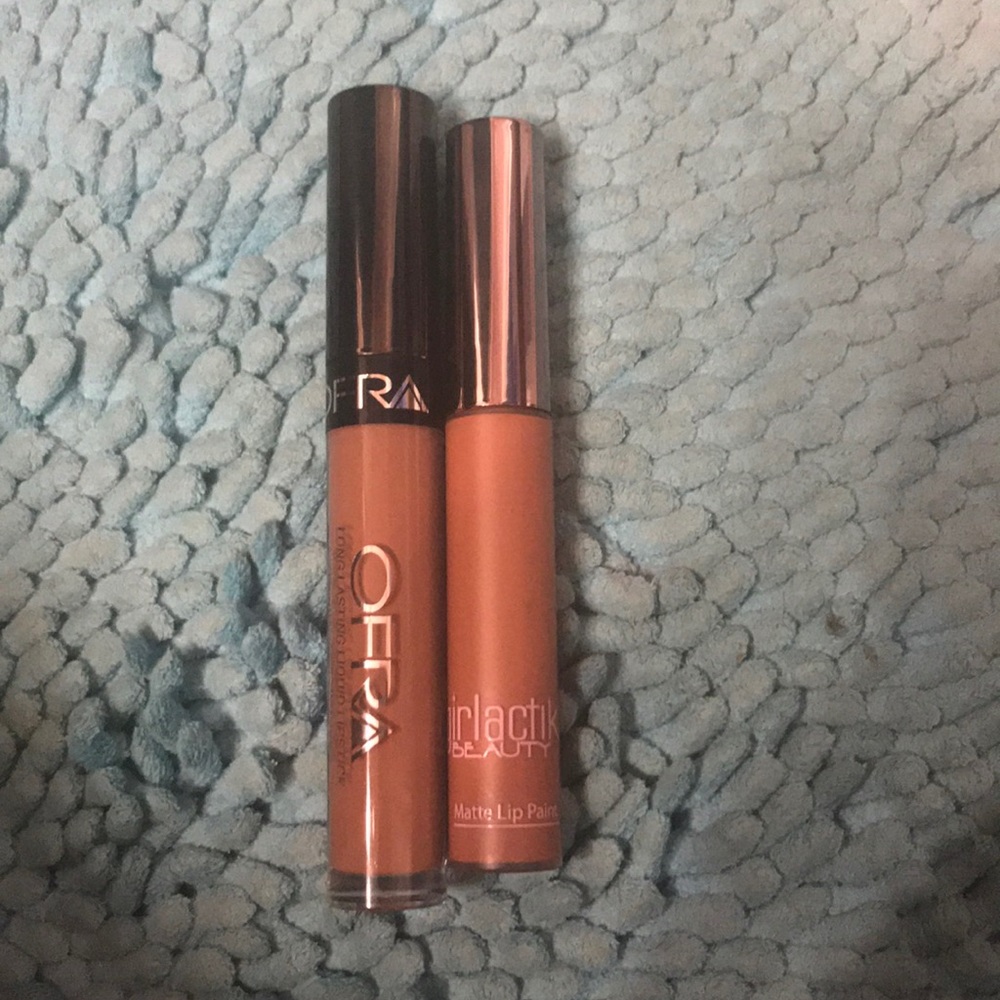 Neutral Liquid Lipsticks: OFRA & Girlactik Beauty
